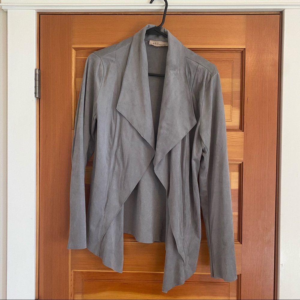 Philosophy asymmetrical faux leather jacket